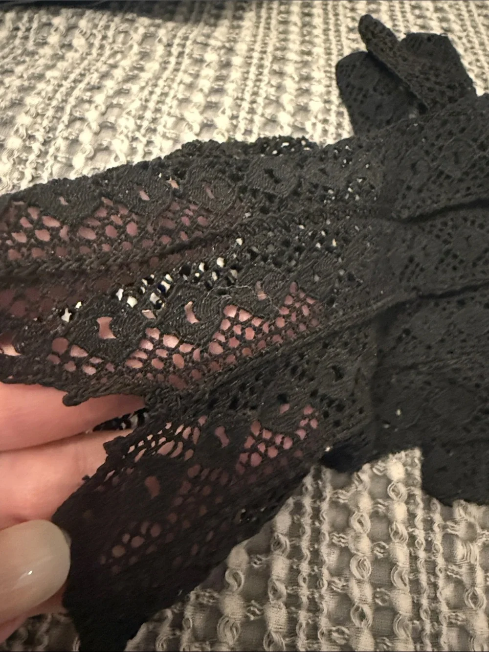 Black Lace Women's Fashion Gloves